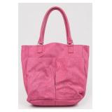 Neiman Marcus Pink Snakeskin Print Tote Bag