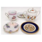 K.T. Chokin Peacock Plate & Mixed China