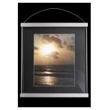 Framed Sunset Over Ocean Photograph