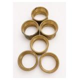 6 Gold-Tone Beaded Napkin Rings