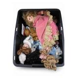 Vintage Porcelain & Fabric Doll Assortment