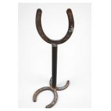 Welded Metal Horseshoe Cowboy Hat Stand
