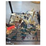 Vintage Metal Butterfly, Flower & Leaf Wall Art