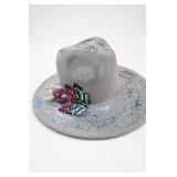 Judy P. Butterfly Embellished Felt Western Hat