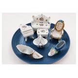 Vintage Porcelain Dollhouse Furniture Set