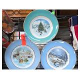 Avon Christmas Plate Series 1977-1979, 3 Plates