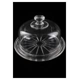 Clear Glass Pedestal Cake Plate With Dome Cover