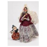 Spanish Flamenco Lady & Japanese Figurine Dolls
