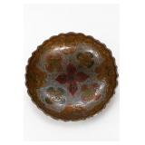 Vintage Indian Brass Etched Decorative Bowl