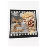 Enjoy The Popcorn Framed Wall Art Sign