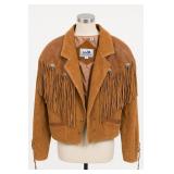 Western Express Fringed Suede Jacket, Size S