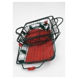 Woven Bicycle Basket With Evergreen Motifs