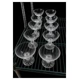 10 Clear Coupe Dessert Glasses