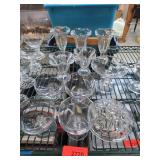Vintage Clear Glass Dessert Glassware Set