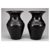 Matching Black Decorative Vases