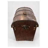 Wooden Half-Round Top Storage Chest