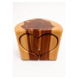 Billy Clegg Handmade Texas Heart-Shaped Wood Box