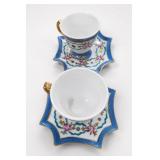 Limoge China Hand Painted Cup & Saucer Set