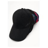 Flexfit S/M Black & Red Baseball Caps, Pair