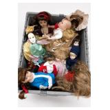 Mixed Porcelain & Plastic Doll Lot