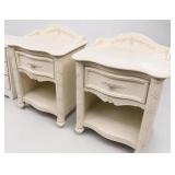 White French Provincial Nightstand 2pc