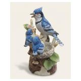 KIMCO Japan Blue Jay Family Figurine