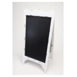 White Wood Double-Sided Chalkboard Easel