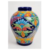 Mexican Hand-Painted Ceramic Vase