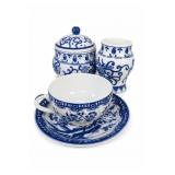Blue-and-White Ceramic Tableware Lot