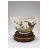 Chinese Famille Rose Tongzhi Mark Butterfly Cup