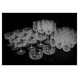 Etched Floral Glassware Large Assortment