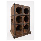 Rustic Wooden 6-Bottle Wine Rack