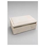 White Stone Lidded Box
