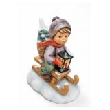 Goebel W.Germany Child Sledding Figurine
