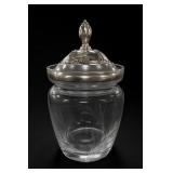 Sterling Silver Covered Glass Jar 30g Lid
