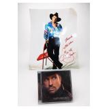 Garth Brooks Memorabilia Print & CD Signed