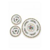 Coalport Ming Rose Bone China 3-Piece Plate Set