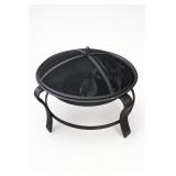 Round Steel Wood-Burning Fire Pit
