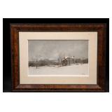 W Preston Signed Winter Landscape Painting
