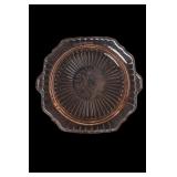 Anchor Hocking Mayfair Open Rose Glass Cake Plate