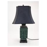 James Mont Style Patinated Bronze Table Lamp