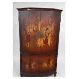 Chinoiserie Painted Cabinet, Horse Rider Scenes
