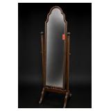 Queen Anne Style Standing Cheval Mirror