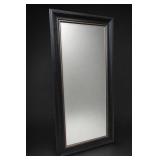 Ebonised Floor Mirror With Moulded Frame