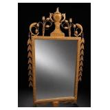 Ornate Urn-Topped Floral Mirror
