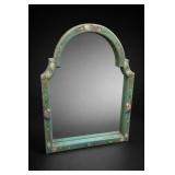 Hand-Painted Green Arched Mirror, Philippines