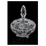 Crystal Cut Glass Lidded Candy Dish
