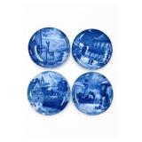 Berlin Design Blue China Commemorative Plate Set