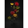 Decorative Glass-and-Metal Floral Sculpture