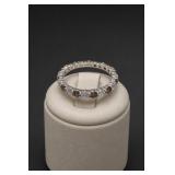 Sterling Silver CZ Eternity Ring Size 6